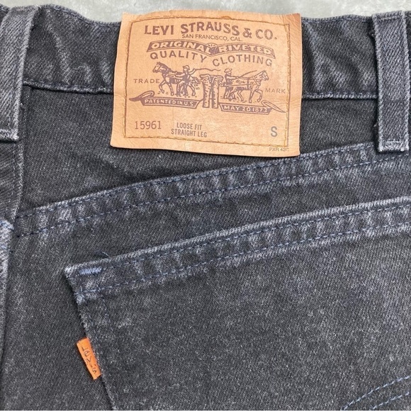 Vintage Levi’s 960 Orange Tab Jeans Black Size 10 High Waisted Loose Mom Fit 90s - Picture 4 of 8